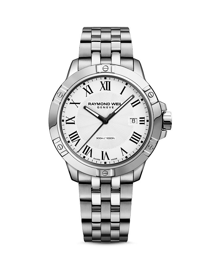 Shop Raymond Weil Tango Watch, 41mm In White/silver