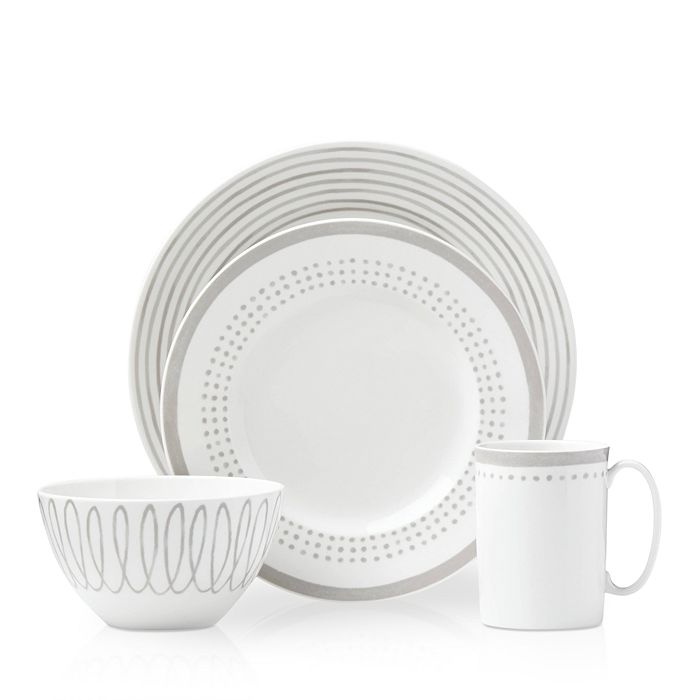 Shop Kate Spade New York Charlotte Street East 4-piece Place Setting In Gray East