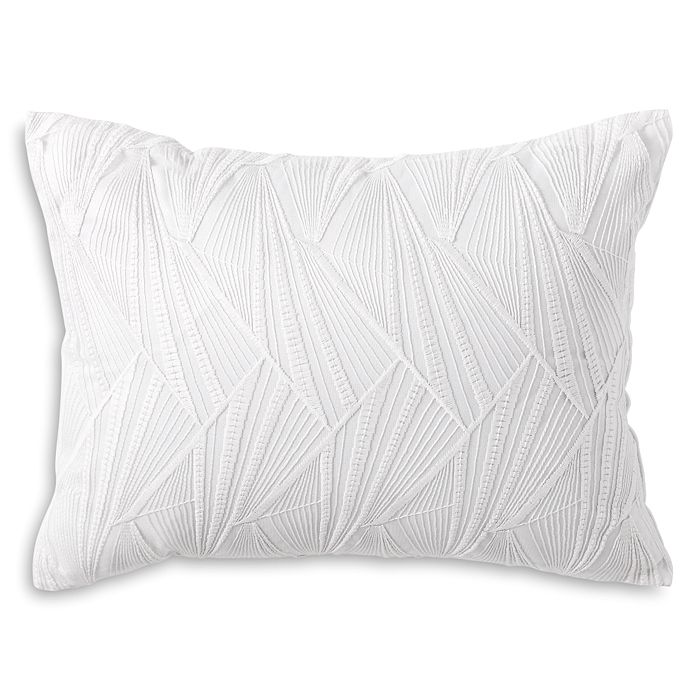 Shop Dkny Refresh Embroidered Decorative Pillow, 12 X 16 In White