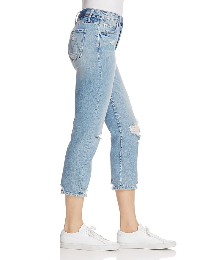 MOTHER THE TOMCAT HIGH RISE CROPPED STRAIGHT JEANS IN THE CONFESSION