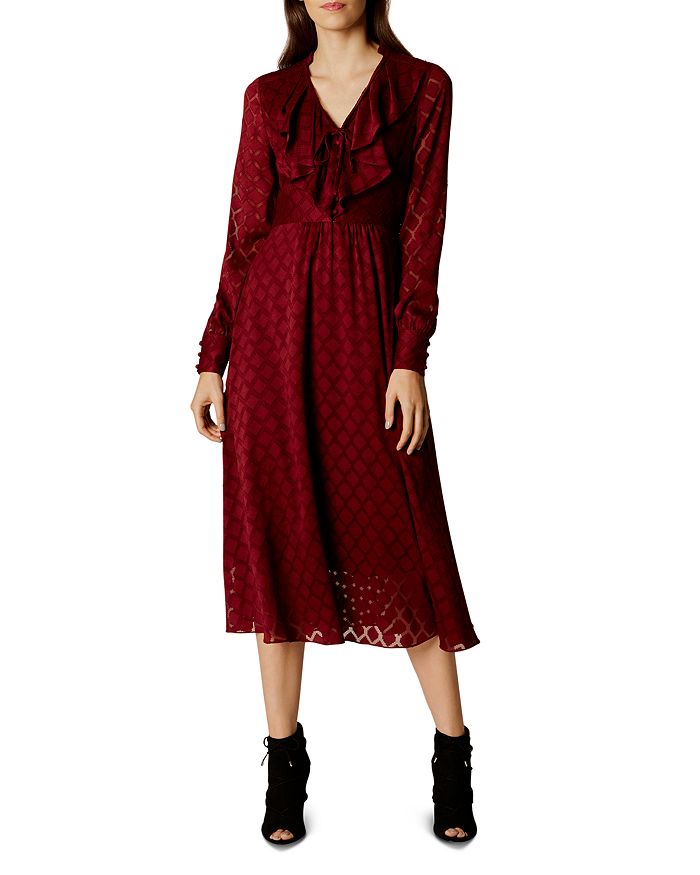 Karen millen sale ruffle dress