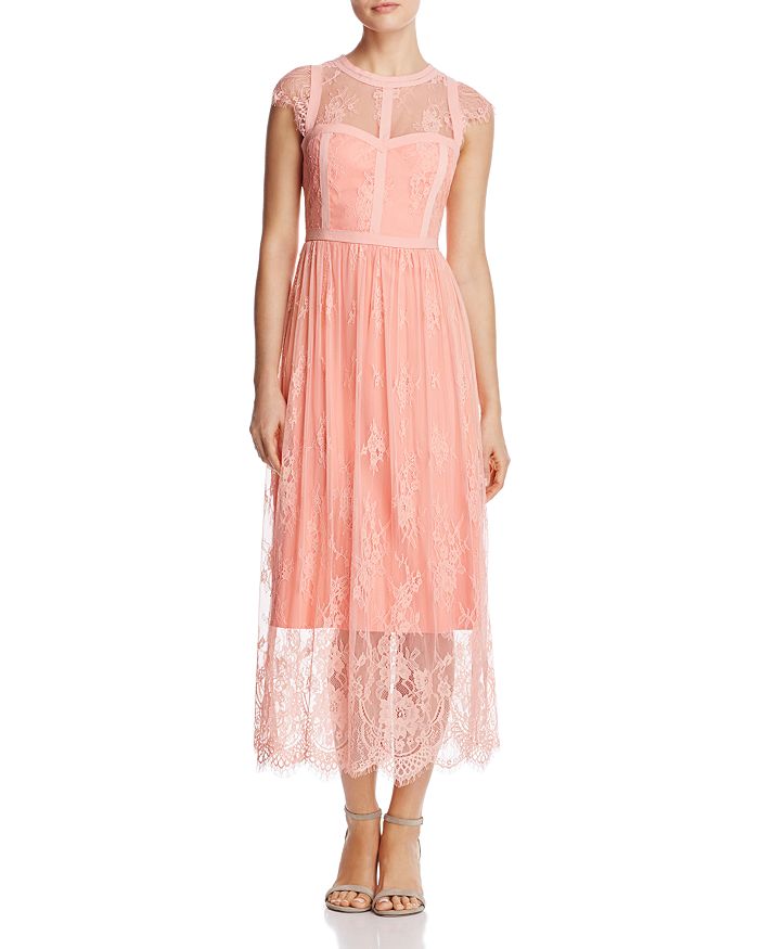 Bloomingdale's pink shop lace dress
