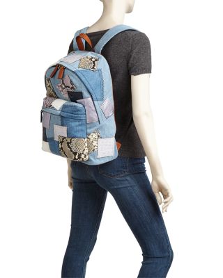 MARC JACOBS MARC JACOBS Biker Patchwork Denim Backpack  display picture 2