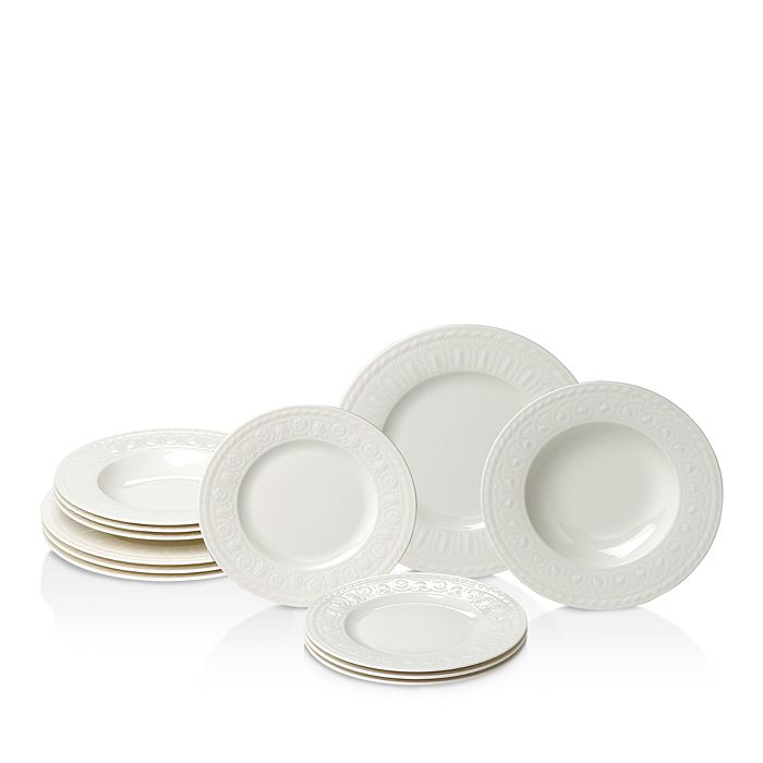 Villeroy & Boch Cellini 12-piece Dinnerware Set In White