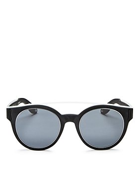 Givenchy - Men's Oversize Logo Brow Bar Round Sunglasses, 49mm
