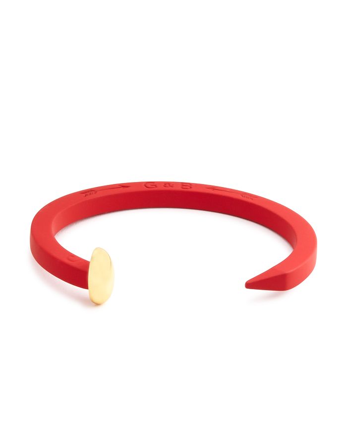 Giles & Brother Rubberized Railroad Spike Cuff In Red