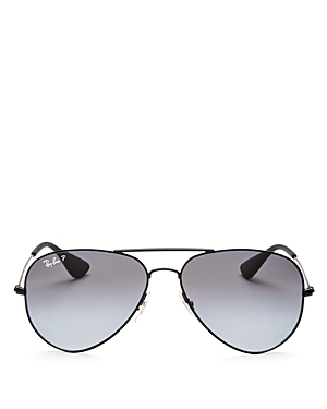 Ray-Ban Unisex Polarized Aviator Sunglasses, 58mm