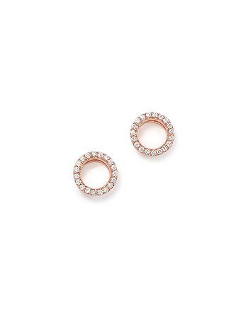 Bloomingdale's - Diamond Circle Stud Earrings in 14K Rose Gold, .20 ct. t.w.&nbsp;- 100% Exclusive