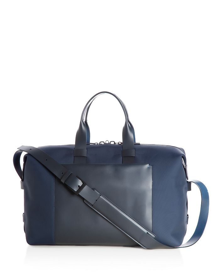 Troubadour Goods Goods Fabric And Leather Weekender In Navy