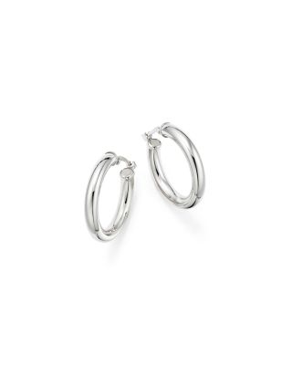 Bloomingdale's Sterling Silver Tube Hoop Earrings - 100% Exclusive ...