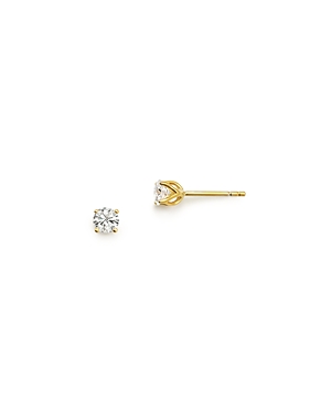 Diamond Round Tulip Stud Earrings in 14K Yellow Gold, 0.25 ct. t.w. - 100% Exclusive