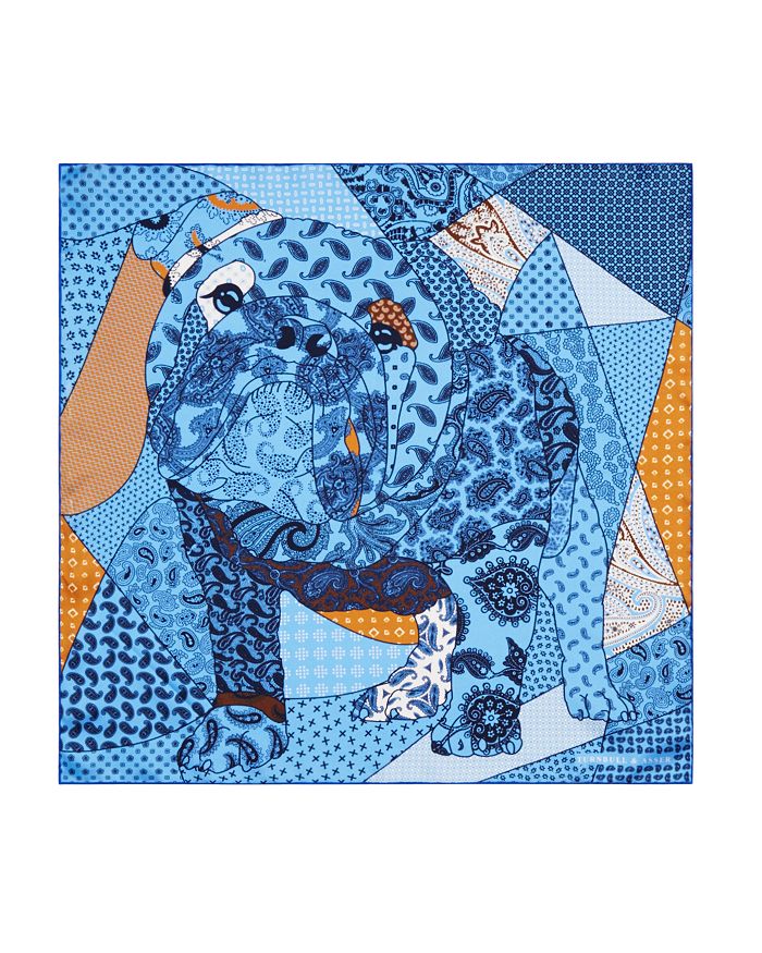 Turnbull & Asser Giant Paisley Bulldog Pocket Square Bloomingdale's