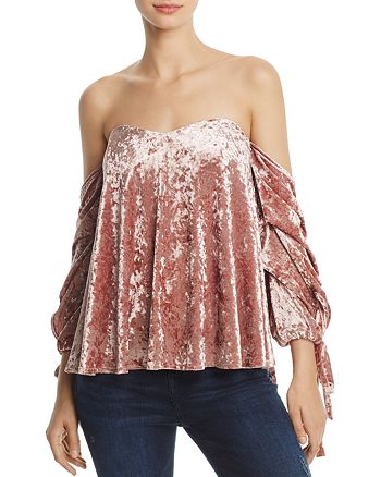 Do and Be - Off-the-Shoulder Velvet Top