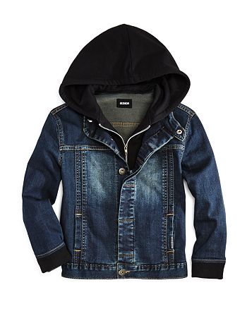 Hudson Boys' Hooded Denim Jacket - Little Kid | Bloomingdale's