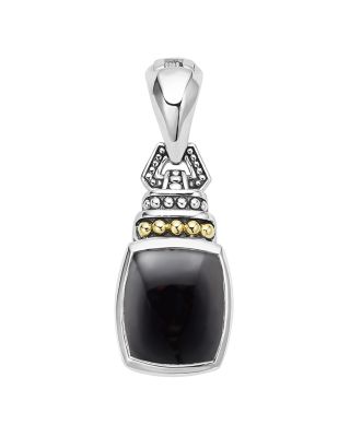 18K Gold and Sterling Silver Rittenhouse Pendant with Black Onyx