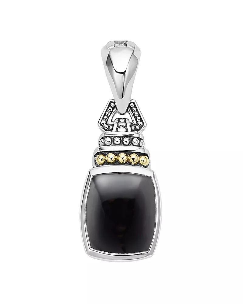 Lagos 18K Gold and Sterling Silver Rittenhouse Pendant with Black Onyx