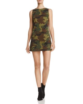 camo shift dress