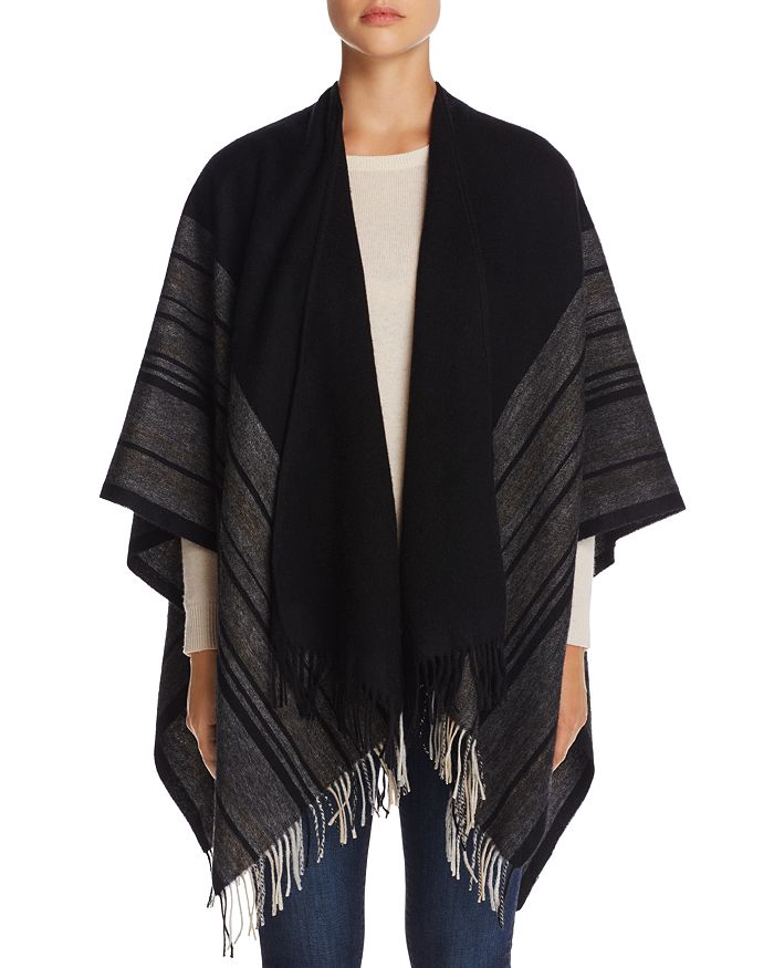 AQUA Side Stripe Ruana - 100% Exclusive | Bloomingdale's