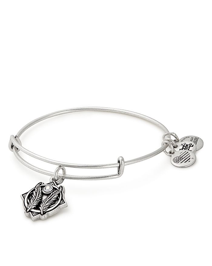 Alex And Ani Godspeed Ii Expandable Wire Bangle In Silver
