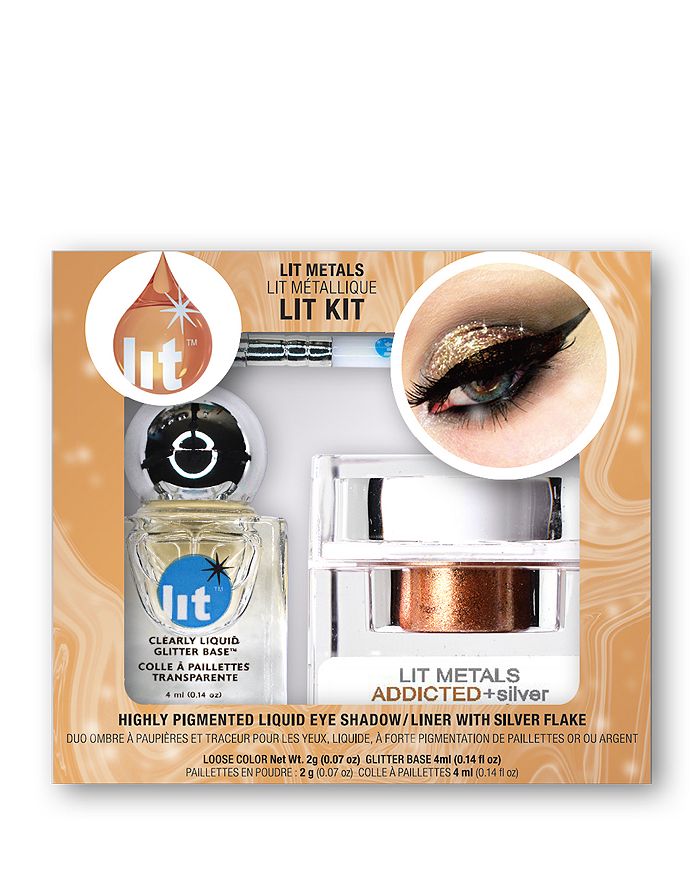 Lit Cosmetics Lit Metals Metallic Pigment Lit Kit In Addicted