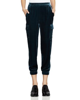 BCBGMAXAZRIA Cian Velvet Cargo Pants 