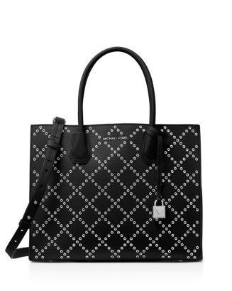 Michael kors tote, black newest w silver studs