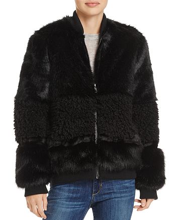 John And Jenn John Jenn Faux Fur Bomber Jacket 100 Exclusive