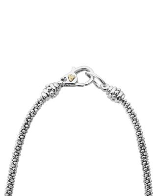 18K Gold and Sterling Silver Diamond Lux Station Necklace, 16"