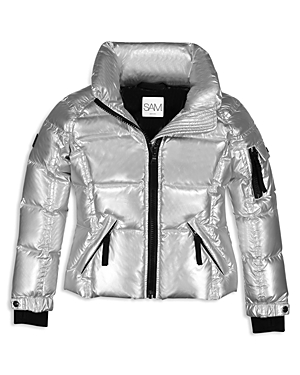 Sam Girls' Freestyle Down Jacket - Big Kid In Silver