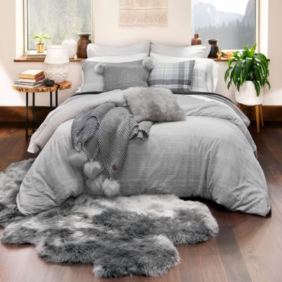 ugg alpine faux fur king comforter set in snow