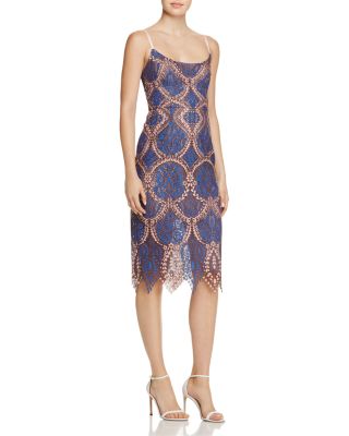 BCBGMAXAZRIA Lace Midi Dress | Bloomingdale's