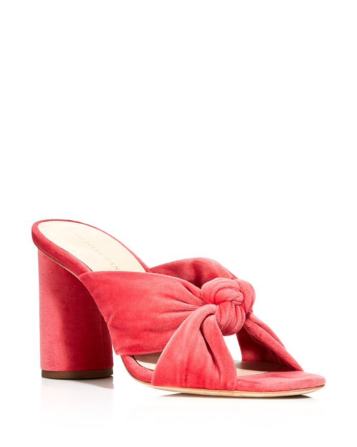 Loeffler Randall Coco Velvet High-Heel Slide Sandals | Bloomingdale's