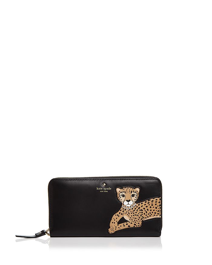 Kate spade leopard hotsell print wallet