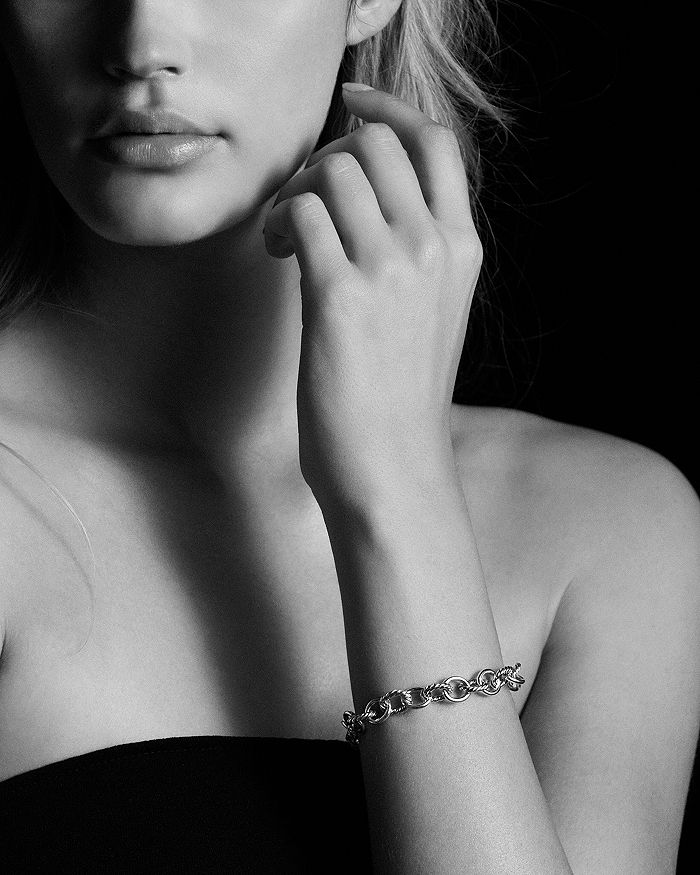 David Yurman Medium Oval Link Bracelet In Silver