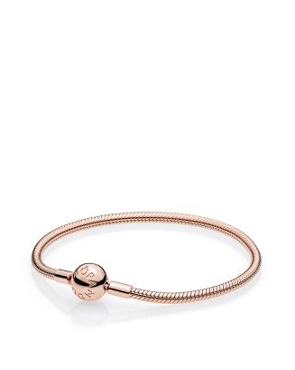 Pandora Sterling Silver Rose Smooth Clasp Bracelet | Bloomingdale's