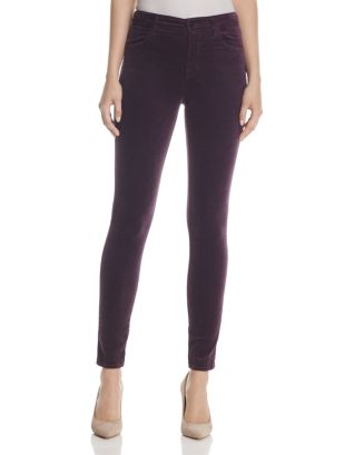 navy velvet skinny jeans