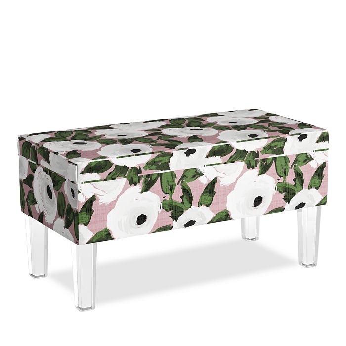 Sparrow & Wren - Collins Storage Bench With Acrylic Legs - 100% Exclusive