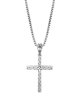 Sterling Silver Classic Chain Jawan Cross Pendant Necklace, 20"