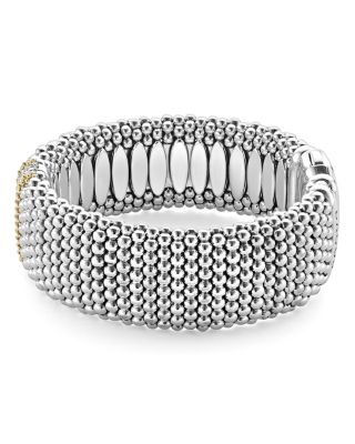 18K Gold & Sterling Silver Diamond Lux Single Station Bracelet, 23mm