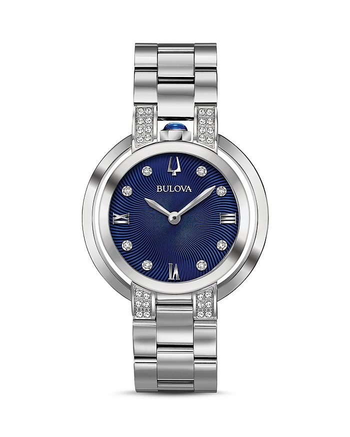 Bulova Rubaiyat Diamond Watch, 35mm - 100% Exclusive In Blue/silver