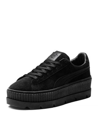 Suede Cleated Creeper Platform Sneakers 
