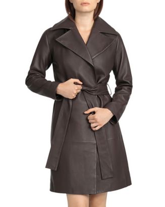 BAGATELLE.CITY Leather Trench Coat | Bloomingdale's