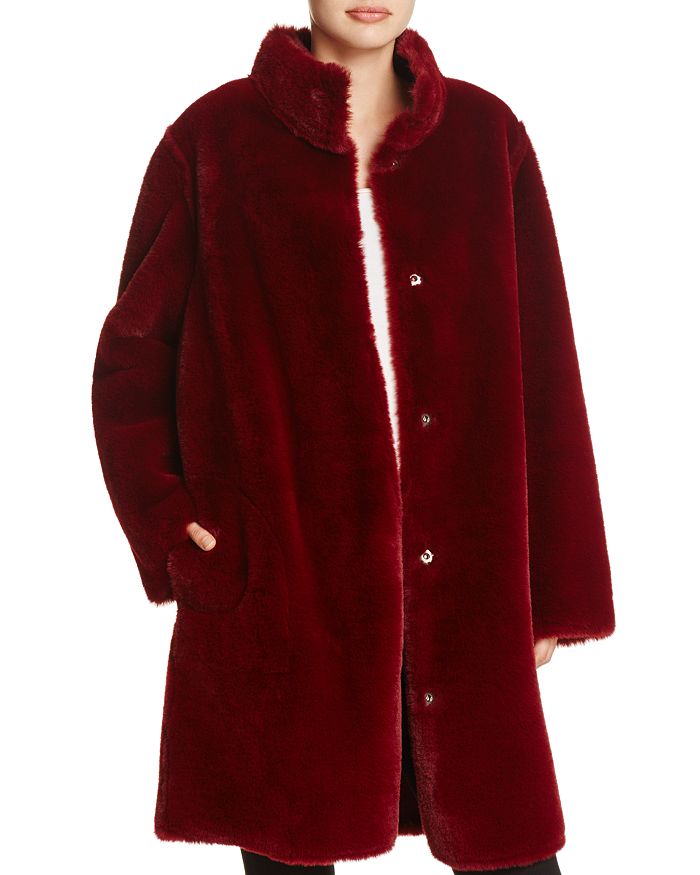 Velvet by Graham & Spencer Mina Reversible Faux Shearling Coat ...