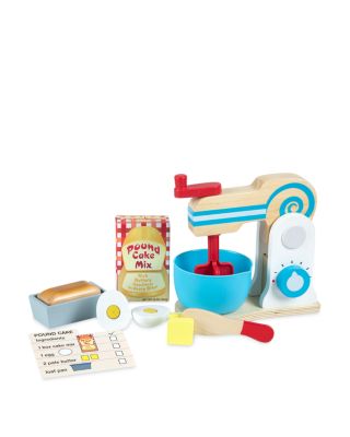 Melissa & Doug - Wooden Make-a-Cake Toy Mixer Set - Ages 3+