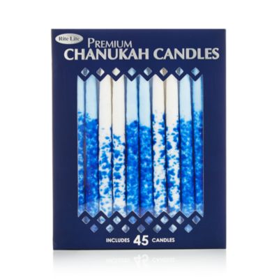 Premium Chanukah Candles, Blue and White