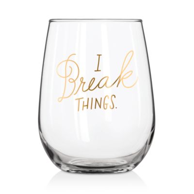 Easy Tiger - Break Things Stemless Wine Glass