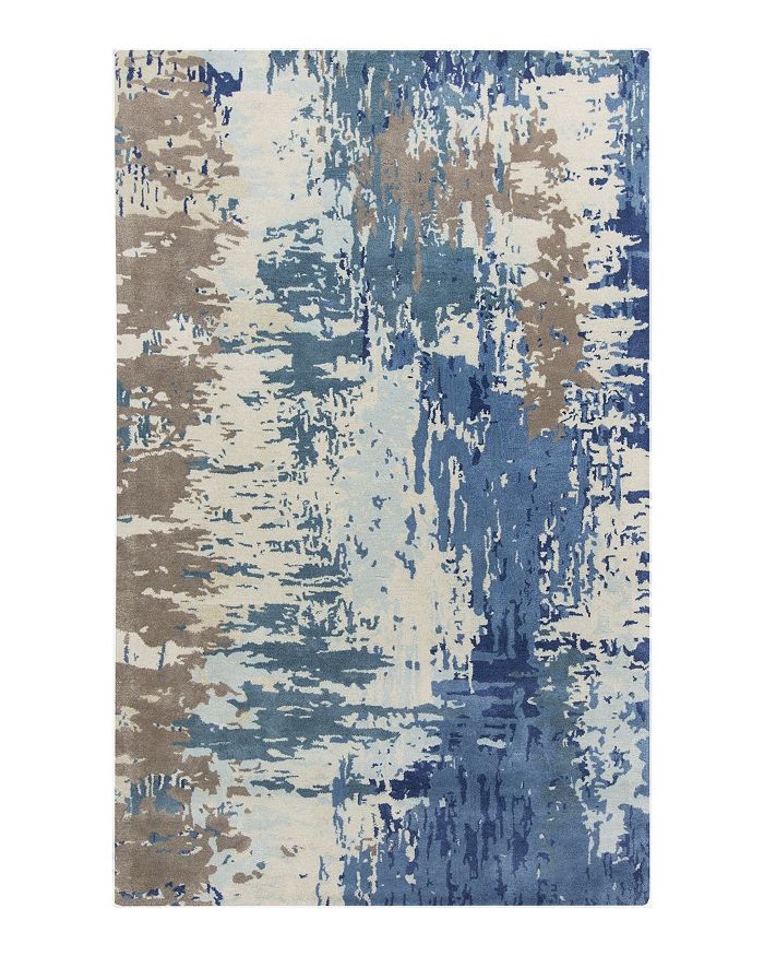 Surya Banshee Area Rug, 5' X 8' In Blue/cream/camel