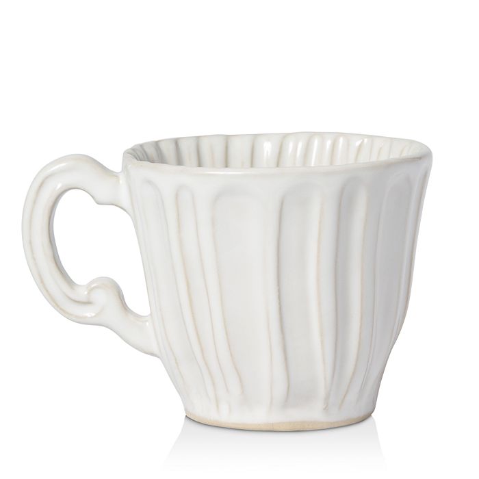 Vietri Incanto Stone White Stripe Mug In White