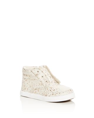 TOMS - Girls' Paseo Snow Leopard Print High Top Sneakers - Baby, Walker, Toddler