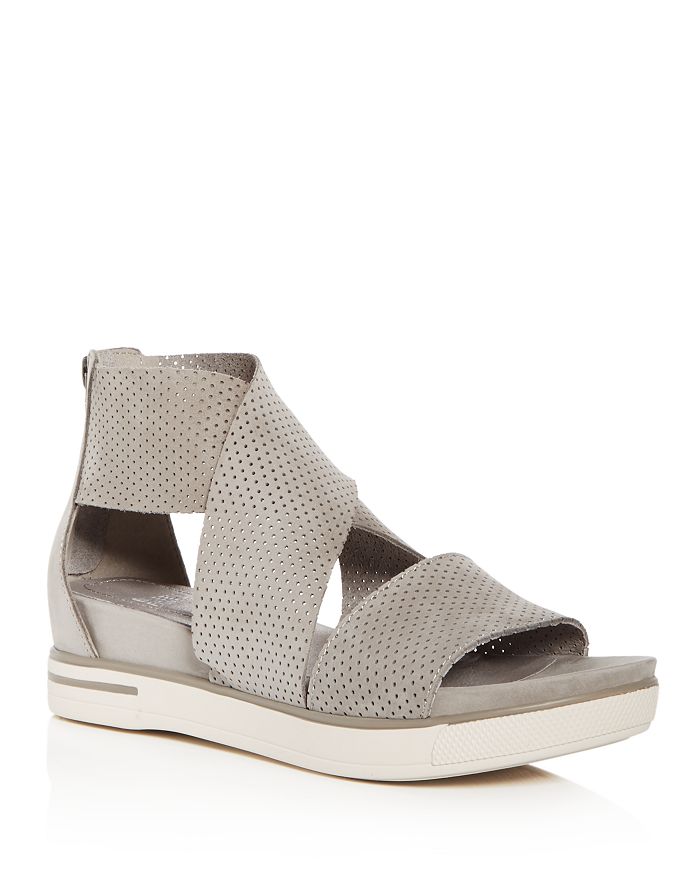 Eileen Fisher Women s Perforated Crisscross Platform Sandals